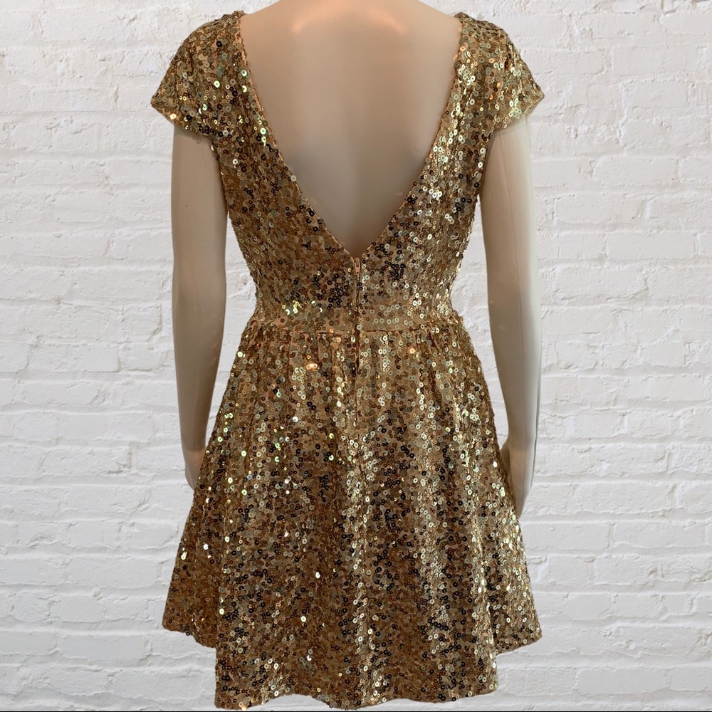 B. Darlin Sequin Fit Flare Dress - Picture 2 of 7